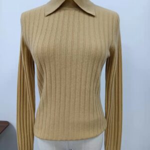 100%WOOL RIB SWEATER