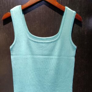 Women's Ribbed Knit Shirt Basic Crop Tank Top