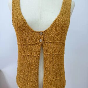 cotton Tap yarn Sleeveless Cardigan