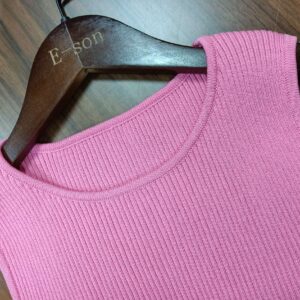 Pink Knit Crop Tank Pink Knit Crop Tank